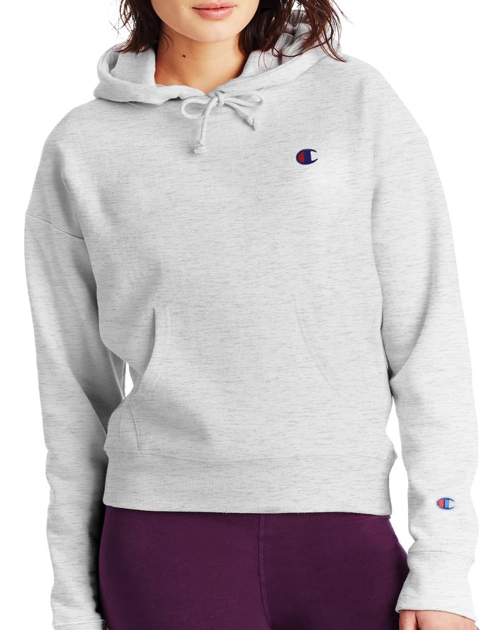 Sudadera Con Capucha Champion Mujer - Reverse Weave C Logo ( Gris ) 6459018-TV